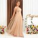 Sexy V Neck Long Evening Dress With Sequins For Women Banquet Wedding Birthday Party Bridesmaid Dress_ecoleips.com