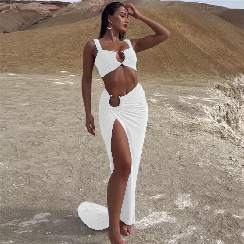 Women's Crop Top High Waist Bodycon Skirt Set Sexy_ecoleips.com