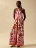 Women's Clothing Printed Fashion Sexy Temperament Halterneck Sleeveless Wide Leg Trousers_ecoleips.com