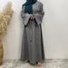 Modest Abaya Dress/Muslim Dress Women Elegant Tassel Sleeve Full Skirted Dress For Women Stylish Versatile Muslim Fashion Dress_ecoleips.com