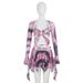 W092ST European And American Hot Girl 2024 Spring New Fashion Long Sleeve Colorful Printed Tie-Up Cropped Women's Set_ecoleips.com