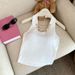 Sultry And Elegant Metallic Chain Low-neck Halter With Chest Pads For Women, Sexy Backless Top_ecoleips.com