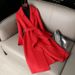 Women's Wool Blend Trench Coat Knee-Length Belted Overcoat With Polo Collar - Slim Fit 3D Texture Winter Coat For Office & Casual Wear_ecoleips.com