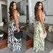 Women's Clothing Sexy Deep V Neck Backless Printed Jumpsuit_ecoleips.com
