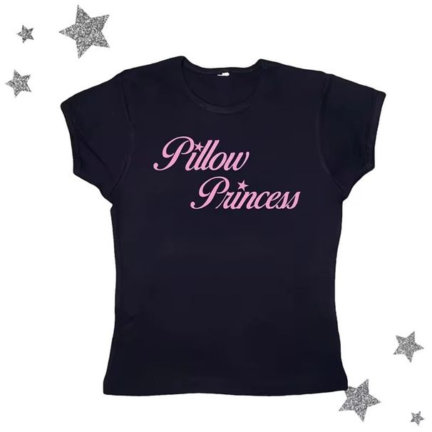 Cross-border American Fashion Trend Retro Letter Print Sweet And Spicy T-shirt, Summer Slim-fit, Slimming, Regular_ecoleips.com