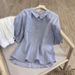 Women's Clothing New Lapel Cotton Shirt Five Point Sleeve Thin Loose Solid Color Temperament Retro Fashion Tops Women_ecoleips.com