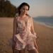 Floral Print V Neck Bud Hem Sleeveless Strappy Backless Mini Dress Fashion Vacation Style Women Summer Beach Dress_ecoleips.com