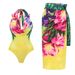 Women's Bright Yellow Printed One Piece Swimsuit European American Style Hot Selling 2026 New Swimwear_ecoleips.com