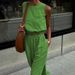 Cotton Linen Sleeveless Vest Split Wide Leg Long Pants 2025 European American Spring Summer Casual Fashion Two Piece Set_ecoleips.com