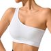 Women's Off-the-Shoulder One-Shoulder Sports Vest Sexy Solid Color Running Underwear for Yoga Fitness And Spring/Summer_ecoleips.com