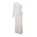 Women's Sexy Lace Bow Hollow Out Long Sleeve One Shoulder Bodycon Mini Dress – Fall Winter Party Gown 2026_ecoleips.com