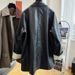 Elegant Casual Loose Jacket For Women, New Spring Korean Style Fashion Striped Leather Coat_ecoleips.com
