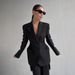 Cross-Border Slim Fit Women's 2025 Spring V-Neck Waist-Cinching Slimming High-End Ins Commuter Blazer Jacket For Women_ecoleips.com