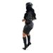 Women's Leather Jacket And Shorts Set Hooded Long Sleeved Five Point Pants_ecoleips.com