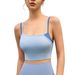 Women’s Clothing autumn and winter contained cup two piece contrasting texture can be worn outside yoga beautiful back underwear outside vest_ecoleips.com