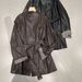 Women's Lightweight PU Leather Jacket – Long Sleeve Belted Biker Jacket, Urban Utility Style With Adjustable Straps (Black/Dark Brown, S-XL)_ecoleips.com