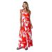 Cross-border 2025 New European And American Style Small Floral Wave Strap Suspender Elegant A-line Dress For Women_ecoleips.com