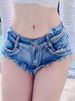 K New Low-Rise Denim Shorts Hot Pants Bar Girl Sexy Ripped Slim-Fit Jeans_ecoleips.com