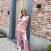 Women's Clothing Women's Solid Color Wide Leg Jumpsuit With Backless Design & Shoulder Pads – Sleeveless, Loose Fit, Elegant & Comfortable For Summer_ecoleips.com