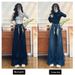 Women's Fleece-lined Flared Jeans 2025 New Model High-waisted Loose Elastic Wide-leg Denim Blue Straight Pants A8573_ecoleips.com