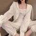 Hong Kong-style Casual Sports Outfit For Women, Popular Streetwear Shorts, Zip-up Hooded Sweatshirt Jacket, Camisole,_ecoleips.com