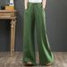 Suitable For All Seasons 2025 Spring Summer Literary Cotton Linen Feel Women's Loose Plus Size Wide Leg High Waist Floor-Length Long Pants_ecoleips.com