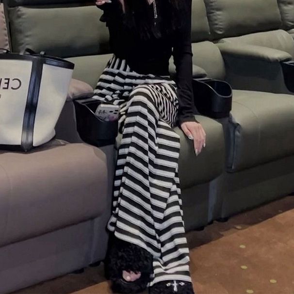 Women's Korean Style Digital Print Straight Leg Pants Slimming Casual Trousers Summer New Arrival 2026_ecoleips.com