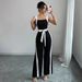 Women's Clothing Summer Style Color Block Jumpsuit For Women Black White Romper Casual Streetwear For Formal & Casual For Women_ecoleips.com