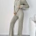 "Women's Hooded Tracksuit Set – Fall/Winter Stretch Lounge Pants & Zip-Up Jacket (XS-L, Poly-Spandex Blend)"_ecoleips.com