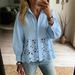 Women's Hollowed Out Hem Shirt New Clothing For Markets_ecoleips.com