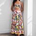 2026 New Spring Women's Clothing Cross-Border Fashion Printed Tube Top And High-Waisted Skirt Set_ecoleips.com