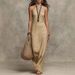 Women's Slim Fit Sleeveless Halter Neck Dress Fashionable Style New_ecoleips.com