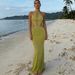 Women's Sexy Backless Halter Neck Dress New Style Spring Fashion Solid Color Mesh Clothing for Girls_ecoleips.com