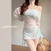 Women's Three Piece Swimsuit Set Halter Neck Star Print Slimming Straps Beach Vacation Hot Springs_ecoleips.com