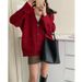 Oversized Cardigan Sweater – Vintage Knit Open Front Coat With Patch Pockets & Rolled Cuffs (7 Colors, Acrylic-Blend, One-Size Fits US S-L)_ecoleips.com