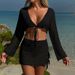 Sexy Strappy Bikini Set – Halter Neck & High-Waist Skirt (S/M/L, White/Black/Beige)"_ecoleips.com