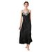 Women's Faux Silk Pajamas, Lace Sexy V-neck Long Camisole Nightdress, Home Wear, One-piece Wholesale_ecoleips.com