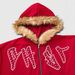 Women's Clothing New Y2K Design Trendy Sexy Sweatshirt With Fur Collar, Lettering, Rhinestones, Loose Fit, Zip Up Hoodie_ecoleips.com
