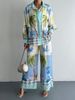 Trendy 3D Print Linen Shirt & Pants Set - Long Sleeve Casual Two-Piece Outfit For Men & Women_ecoleips.com