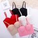 Women's Clothing Large Size Camisole Without Underwear Hot Girl Tops Women Short Style Exposed Navel Sexy Fishbone Tube Top Solid Color_ecoleips.com