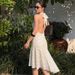 Talenza White Polka Dot Dresses Women's Summer Sexy Sleeveless Backless Ruffle Dress Fashion Print Elegant Women's Casual Dress_ecoleips.com