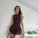 Slim Fit Pleated Sleeveless Dress for Women Elegant Fashionable Solid Color European American Style Summer New Arrivals_ecoleips.com