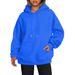 Women's Solid Color Hooded Long Sleeve Sweatshirt Loose Fitting Top For Spring And Autumn Hot Selling_ecoleips.com