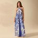 Women's Clothing Printed Fashion Sexy Temperament Halterneck Sleeveless Wide Leg Trousers_ecoleips.com