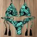 Women's Clothing Sexy Split Print Bikini Swimsuit_ecoleips.com