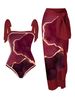 2026 Printed One Piece Swimsuit Women & Beach Skirt 2 Pieces Swimwear Female Sexy Bathers Bathing Swimming Swim Suit Beachwear_ecoleips.com