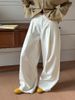 K New Design Versatile High Waist, Floor Dragging, Wrinkled Wide Leg Pants. No Belt_ecoleips.com