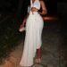 Sexy Solid Color Bandage Bodycon Dress Slim Fit V Neck Halter Wrap Chest Fashion Women's Party Club Evening Dress_ecoleips.com