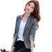 New Korean Style Small Suit Jacket For Women, Petite Seven-Sleeve Thin Professional Slim Fit Fashionable Elegant Blazer_ecoleips.com