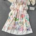 Women's Clothing Court Style Dress Sweet Lace V-neck Breasted Slim-fit Long Dress_ecoleips.com